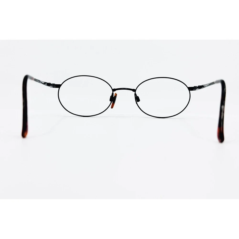 Savy Eyes Eyeglasses Mens Black Bronze MOD 88 DA/AG 135 Round Oval 49-20-135